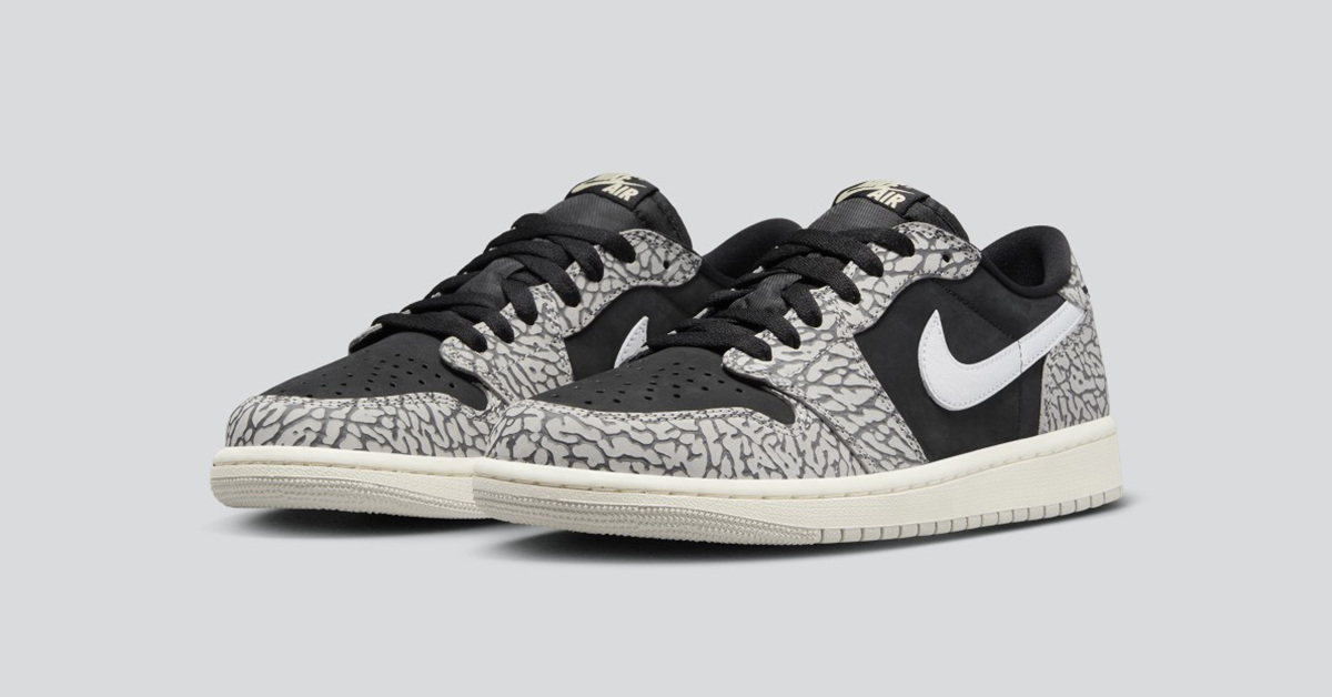 Der Air Jordan 1 Low OG „Black Cement“ feiert 35. Jahrestag des Originals